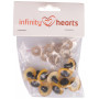 Infinity harten veiligheidsogen/Amigurumi ogen geel 20mm - 5 sets