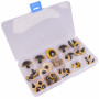 Infinity Hearts veiligheidsogen/Amigurumi ogen in plastic doosje Geel 8-30mm - 16 sets - 2e assortiment