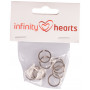 Infinity Hearts Sleutelringen Dik Zilverkleurig 15mm - 10 stk