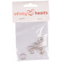 Infinity Hearts Sleutelringen Dun Zilverkleurig 10mm - 10 stk