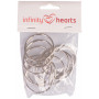 Infinity Hearts Sleutelringen Dun Zilverkleurig 45mm - 10 stk