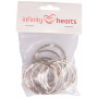 Infinity Hearts Sleutelringen Dun Zilverkleurig 50mm - 10 stk