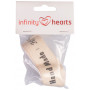 Infinity Hearts Textiel lint / Labellint 'Handmade' 15mm - 3m