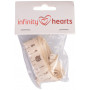 Infinity Hearts stoffen linten/labels linten meetlint motieven 15mm - 3 meter