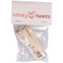 Infinity Hearts Textiel lint / Labellint Naaimotieven Zwart 15mm - 3m