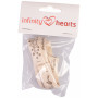 Infinity Hearts Stoffen Linten/Labels Handgemaakte ass. Motieven Zwart 15mm - 3 meter