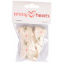 Infinity Hearts stoffen linten/etiketten Love Doves &amp; Hearts 15mm - 3 meter