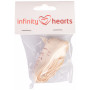 Infinity harten stoffen linten/etiketten linten knuffels en kusjes 15mm - 3 meter
