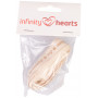 Infinity Hearts Textiel lint / Labellint Diverse woorden met Harten 15mm - 3m