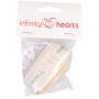 Infinity Hearts Textiel lint / Labellint 'Handmade' Diverse motieven Lichtblauw 20mm - 3m