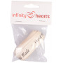 Infinity Hearts Textiel lint / Labellint 'Handmade' 25mm - 3m