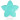 Infinity Hearts Seleclips Siliconen Ster Turquoise 5x5cm - 1 stuk