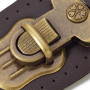 Prym Stitch Lock/Tag Lock voor het naaien van imitatieleer Bruin 4x5,5cm