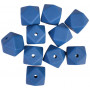 Infinity Harten Geometrische Siliconen Kralen Marineblauw 14mm - 10 stuks.
