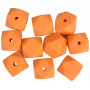 Oneindige Harten Kralen Geometrisch Siliconen Oranje 14mm - 10 stuks.