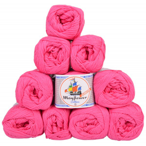 Mayflower Cotton 8/4 Junior Garnpakke Unicolor 1410 Pink - 10 stk