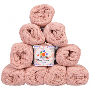 Mayflower Cotton 8/4 Junior Garnpakke Unicolor 1489 Støvet Rosa - 10 stk