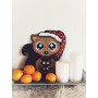 Strijkkralenpatroon Kerstdecoratie eekhoorn 27x27cm van Rito Krea