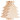 Infinity Hearts Van en Naar Kaart Kerstboom Hout Natuur 8,7x6,4cm - 5 stuks