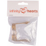 Infinity Hearts Kabouter/Poppen Brillen Metaal Goud 50mm - 5 stk