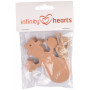 Infinity Hearts Cadeaulabels Sneeuwpop Karton Bruin 9x7cm - 10 stk