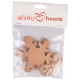 Infinity Hearts Cadeaulabels Sneeuwvlokken Karton Bruin 9x7cm - 10 stk