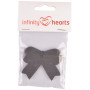 Infinity Hearts Van en Naar Kaart Lus Karton Zwart 4,7x5,7cm - 10 stuks