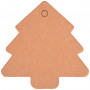 Infinity Harten Van en Naar Kaart Kerstboom Karton Bruin 5,5x5,5cm - 10 stuks