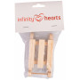 Infinity Hearts Pixie Kerstmis Hout 10x5x2,5cm - 1 stuks