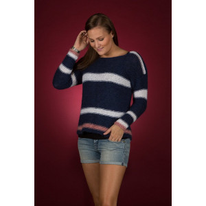 Mayflower Sweater med Striber - Sweater Strikkeopskrift str. S - XXL
