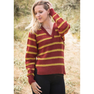 Mayflower Sweater met strepen en V-nek - Breipatroon Sweater - maat S - XXXL
