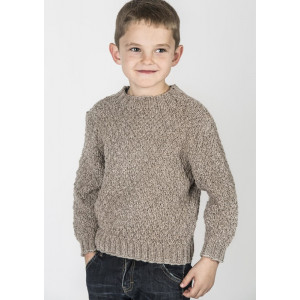 Mayflower Jongenssweater in gemêleerde look - Breipatroon Sweater - maat 2 - 10 jaar
