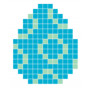 Paasei Blauw Pixelhobby - Paaspatroon