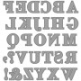 Snijmal, alfabet, afm 2x1,5-2,5 cm, 1 stuk
