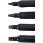 Kalligrafie-inkt, lijndikte: 1,4+2,5+3,6+4,8 mm, zwart, 4ass.