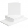 Kaarten en enveloppen, kaartformaat 15x15 cm, envelopformaat 16x16 cm, wit, 50 sets