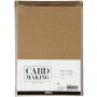 Kaarten en enveloppen, kaartformaat 10,5x15 cm, envelopformaat 11,5x16,5 cm, naturel, 50sets