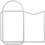 Snij- en embossingsjabloon, formaat 12,87x12,7 cm, enveloppe, 1 st.