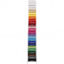 Gekleurd karton, diverse kleuren, A4, 210x297 mm, 180 gr, 120x20 vel/ 1 doos