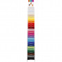 Gekleurd karton, diverse kleuren, A4, 210x297 mm, 180 gr, 24x100 vel/ 1 doos