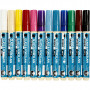 Glas- & Porseleinstiften, diverse kleuren, lijndikte 2-4 mm, dekkend, 12 stuk/ 1 doos
