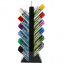 Glas- & Porseleinstiften, diverse kleuren, H: 52 cm, D: 11,5 cm, B: 24 cm, 24x6 stuk/ 1 doos