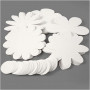 Bloemen, wit, d 20 cm, 400 gr, 5x20 stuk/ 1 doos