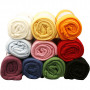 Fleece, diverse kleuren, L: 125 cm, B: 150 cm, 10 stuk/ 1 doos