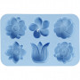 Siliconenmal, hol 60x75 mm, 75 ml, lichtblauw, bloemen, 1 st.