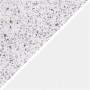 Leerpapier, B: 49,5 cm, 350 g/m2, wit, terrazzoprint met zilver, 1m