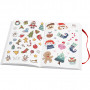 Stickerboek, kerstmotieven, formaat 11,5x17 cm, 1 stuk, 76 vellen