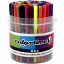 Colortime stiften, diverse kleuren, lijndikte 2 mm, 100 stuk/ 1 emmer