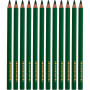 Kleurpotloden, groen, L: 17,45 cm, vulling 5 mm, JUMBO, 12 stuk/ 1 doos