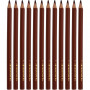 Kleurpotloden, bruin, L: 17,45 cm, vulling 5 mm, JUMBO, 12 stuk/ 1 doos